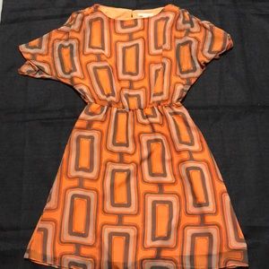 Banana Republic orange abstract dress